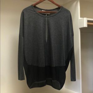 Gray/black shirt with long sleeve